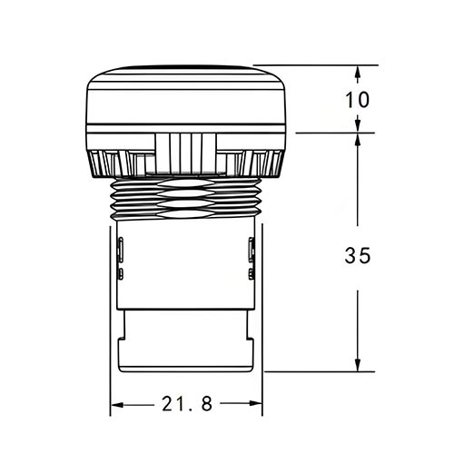 GWEST AD116-22DS/E01 Red LED Indicator Light – 22mm, AC/DC 220V