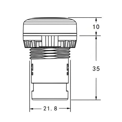 GWEST AD116-22DS/E01 Red LED Indicator Light – 22mm, AC/DC 220V